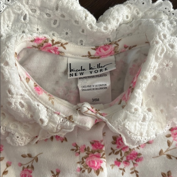 Pink Floral Ruffle Footie - Picture 2 of 3